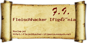 Fleischhacker Ifigénia névjegykártya